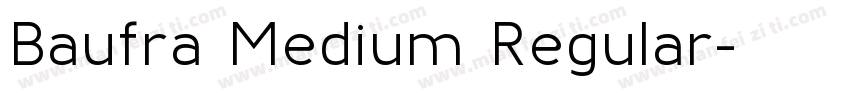 Baufra Medium Regular字体转换